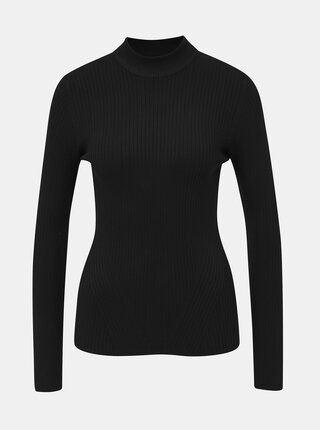 Čierny dámsky rebrovaný sveter Alcott