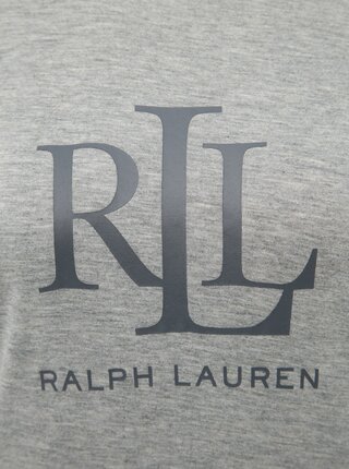 Šedé dámske pyžamové tričko s potlačou Lauren Ralph Lauren