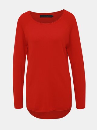 Červený basic sveter VERO MODA Nellie