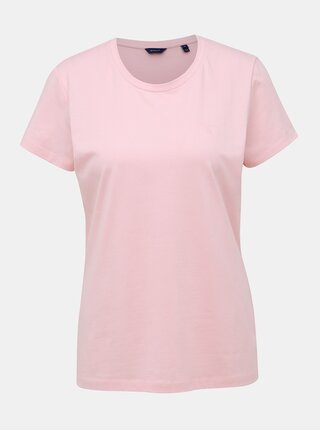 Rúžové dámske basic tričko GANT