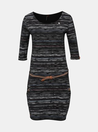 Čierne vzorované šaty Ragwear Tanya Print