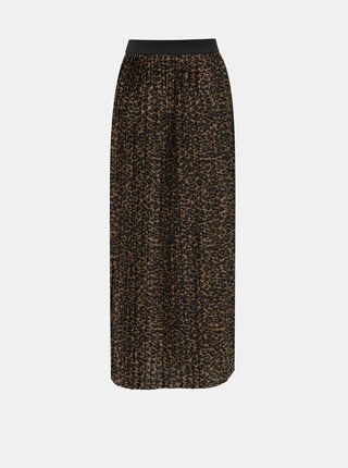 Hnedá maxi sukňa s leopardím vzorom ONLY Disco