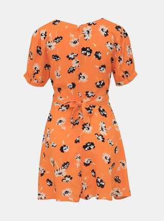 Oranžové kvetované šaty Miss Selfridge