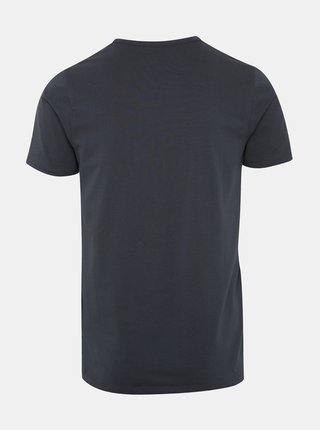 Tmavě modré pánské tričko s véčkovým výstřihem Jack & Jones Basic