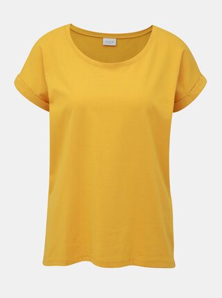 Žlté basic tričko VILA Dreamers