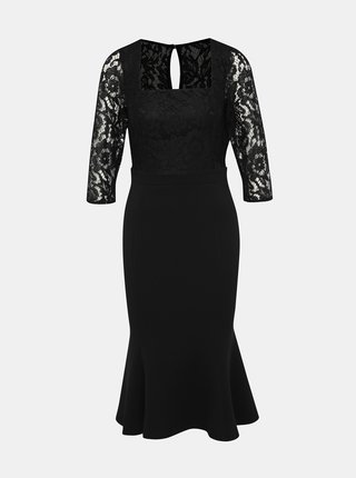 Čierne šaty s krajkou Dorothy Perkins