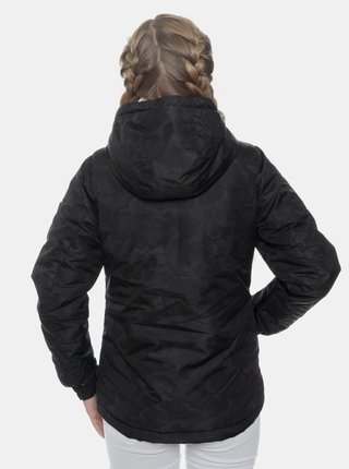 Čierna dámska vzorovaná nepromokavá zimná bunda SAM 73