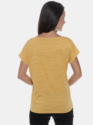 Horčicové dámske vzorované tričko SAM 73