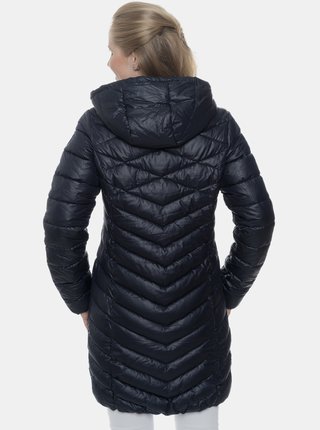 Tmavomodrý dámsky prešívaný zimný kabát SAM 73