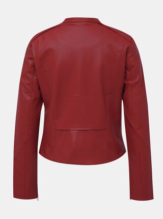 Červená dámska koženková bunda Alcott
