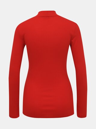 Červené basic tričko so stojáčikom Dorothy Perkins