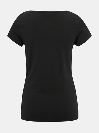 Čierne dámske tričko s aplikáciou Only