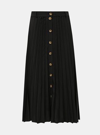 Čierna plisovaná sukňa s gombíkmi Haily´s Lari