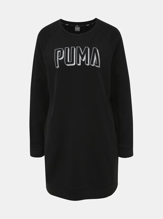 Čierne mikinové šaty Puma Athletics