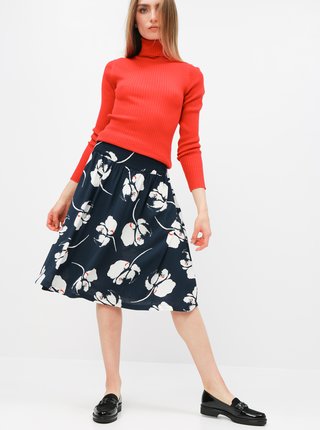 Tmavomodrá kvetovaná sukňa Jacqueline de Yong Layla