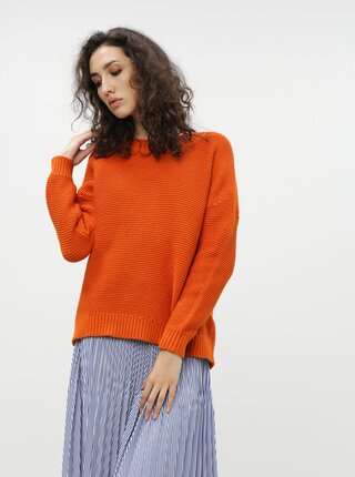 Oranžový sveter Selected Femme Walla
