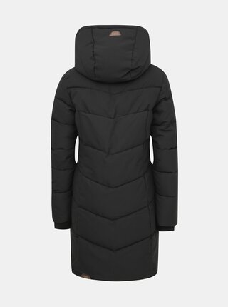 Čierny dámsky prešívaný funkčný zimný kabát Ragwear Pavla