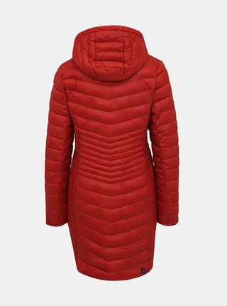 Červený dámsky zimný prešívaný vodeodpudivý kabát LOAP Jessika