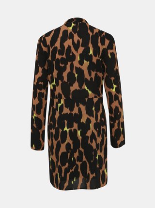 Hnedé šaty s gepardím vzorom Noisy May Leo