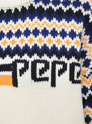 Krémový dámsky vzorovaný sveter Pepe Jeans Monikas