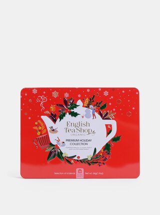 Červená vánoční prémiová kolekce čajů English Tea Shop 