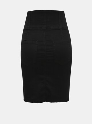 Čierna púzdrová rifľová sukňa s vysokým pásom TALLY WEiJL