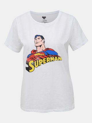 Biele tričko Noisy May Superman