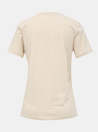 Krémové tričko s potlačou ONLY Ria