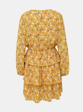 Horčicové kvetované šaty Haily´s Anni