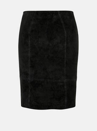 Čierna semišová púzdrová sukňa VILA Faith