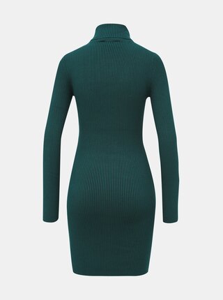 Zelené svetrové šaty s rolákom Miss Selfridge
