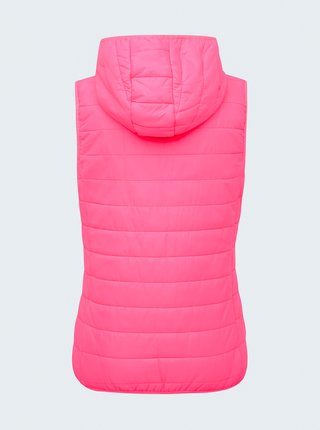 Neonovo rúžová dámska prešívaná vesta SAM 73