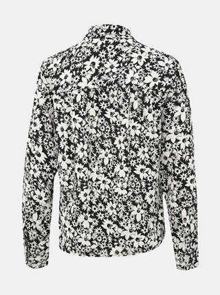 Bielo-čierna kvetovaná košeľa ONLY Ophelia