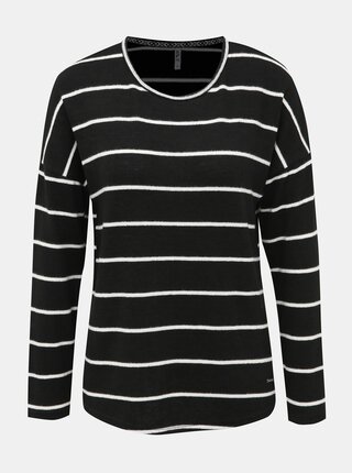 Čierny dámsky pruhovaný sveter Haily´s Elisa