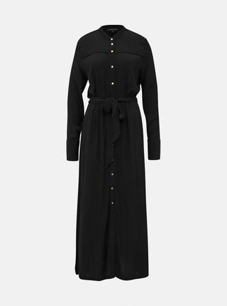 Čierne košeľové maxi šaty Selected Femme Hadley