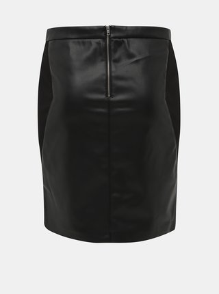 Čierna koženková sukňa ONLY CARMAKOMA Bea
