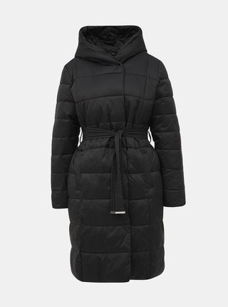 Čierny prešívaný zimný kabát Dorothy Perkins