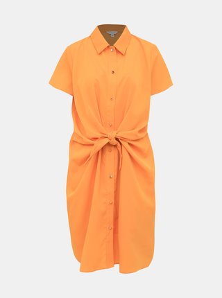 Oranžové košeľové šaty M&Co