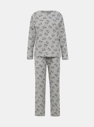 Šedé vzorované dvojdielne pyžamo M&Co