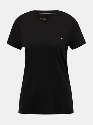 Čierne dámske basic tričko Tommy Hilfiger Heritage