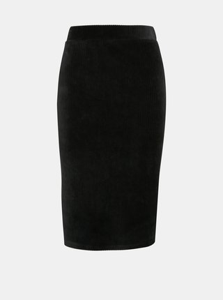 Čierna menčestrová púzdrová sukňa ONLY Cosy