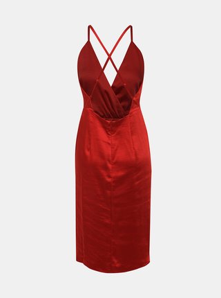 Červené šaty s odhaleným chrbtom VILA Setia