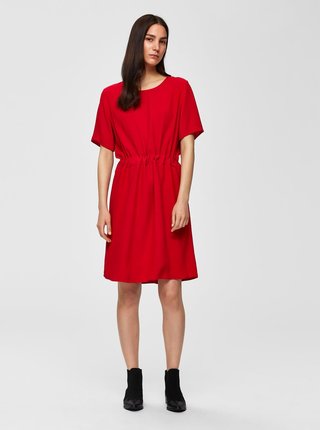 Červené šaty Selected Femme Tanna