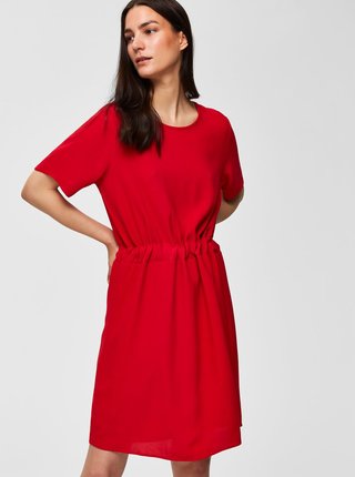 Červené šaty Selected Femme Tanna