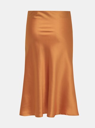Horčicová saténová sukňa Haily´s Serena