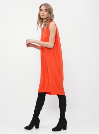 Oranžové basic šaty Selected Femme Asha