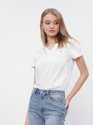 Bílé dámské basic tričko Tommy Hilfiger 