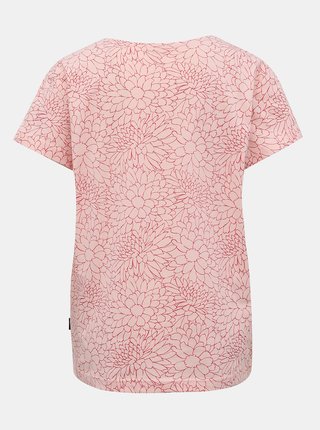 Svetloružové dámske kvetované tričko SAM 73