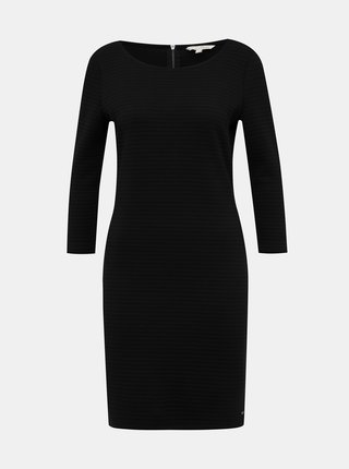 Čierne vzorované šaty Tom Tailor Denim