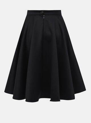 Tmavomodrá kruhová vlnená sukňa MONLEMON